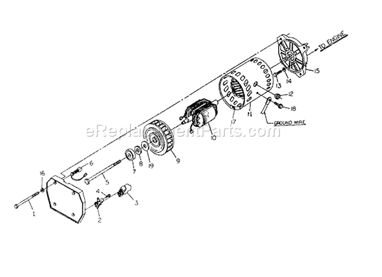 Page B Diagram and Parts List for 8773-0  Briggs and Stratton Generator